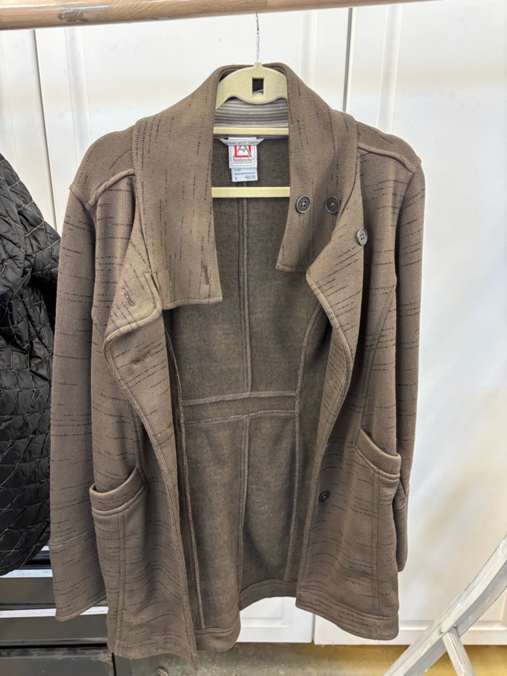 Avalanche Brown Fleece-Lined Jacket with Logo Tag
